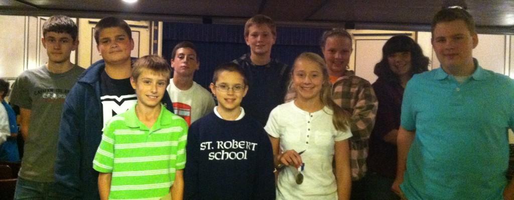 The math meet team after a successful competition.